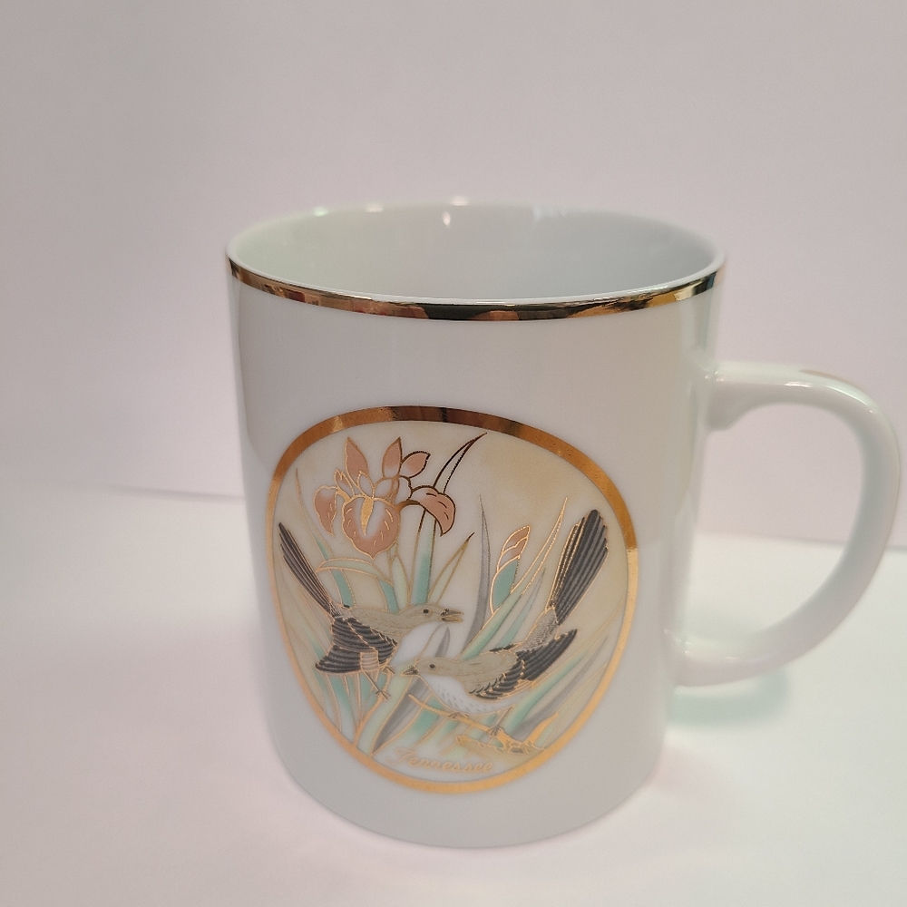 Vintage Lefton China 1988 Japan Gold Trim Tennessee Mug
